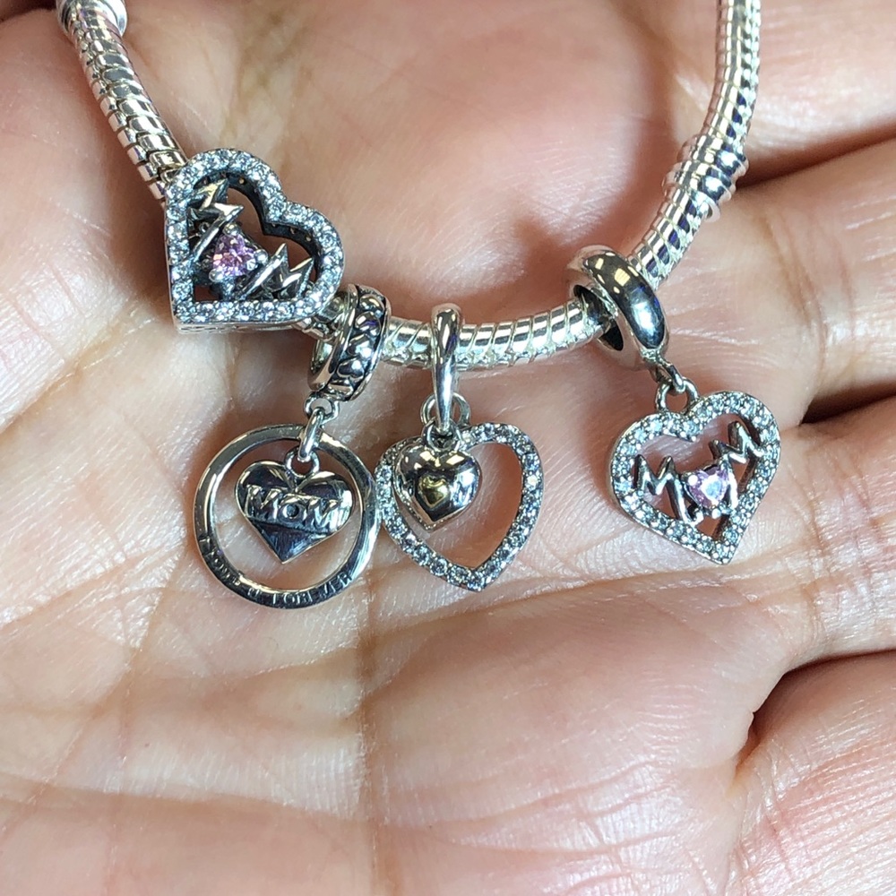 Sterling silver mom charm